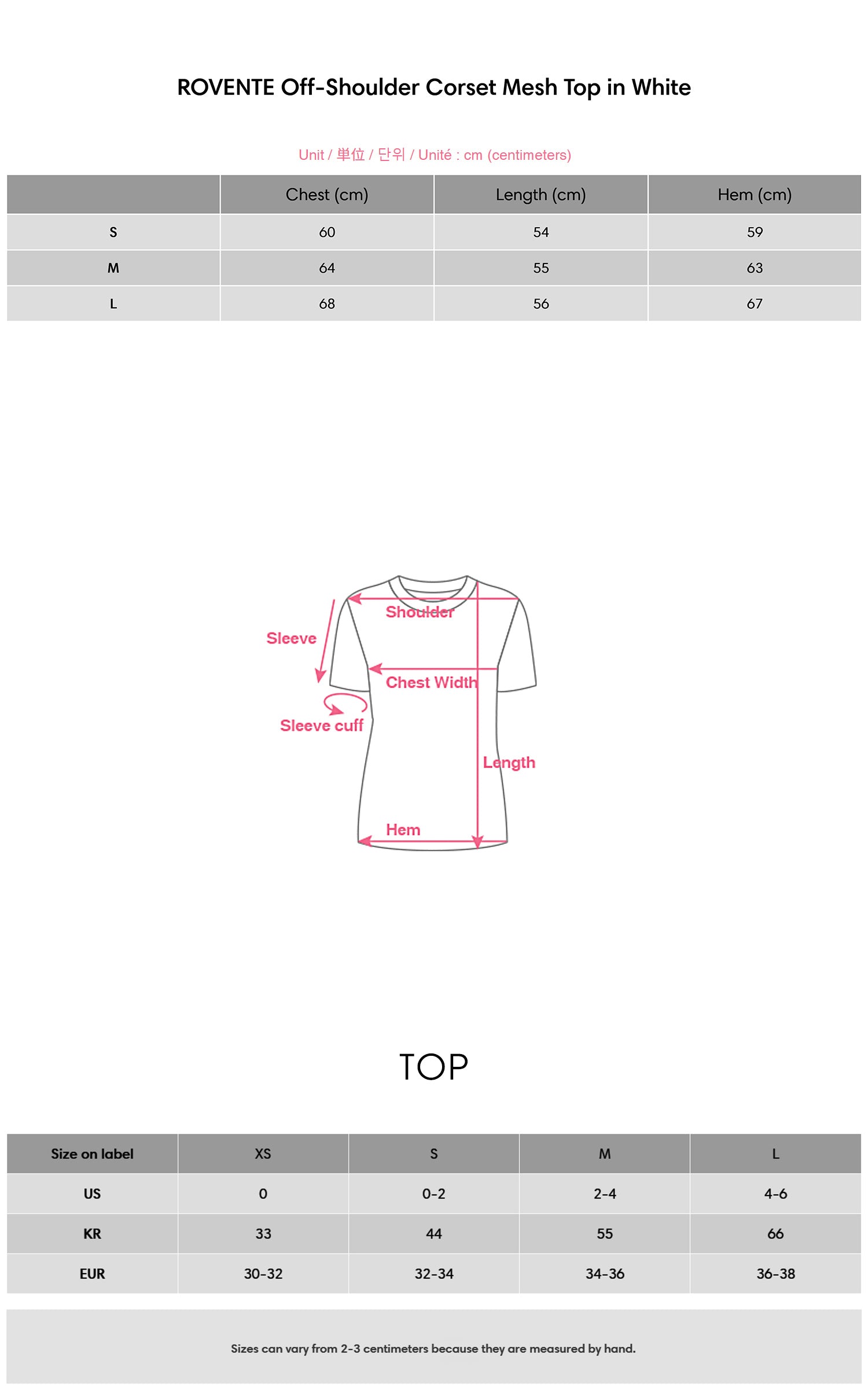ROVENTE Off-Shoulder Corset Mesh Top in White - PINKPARKS