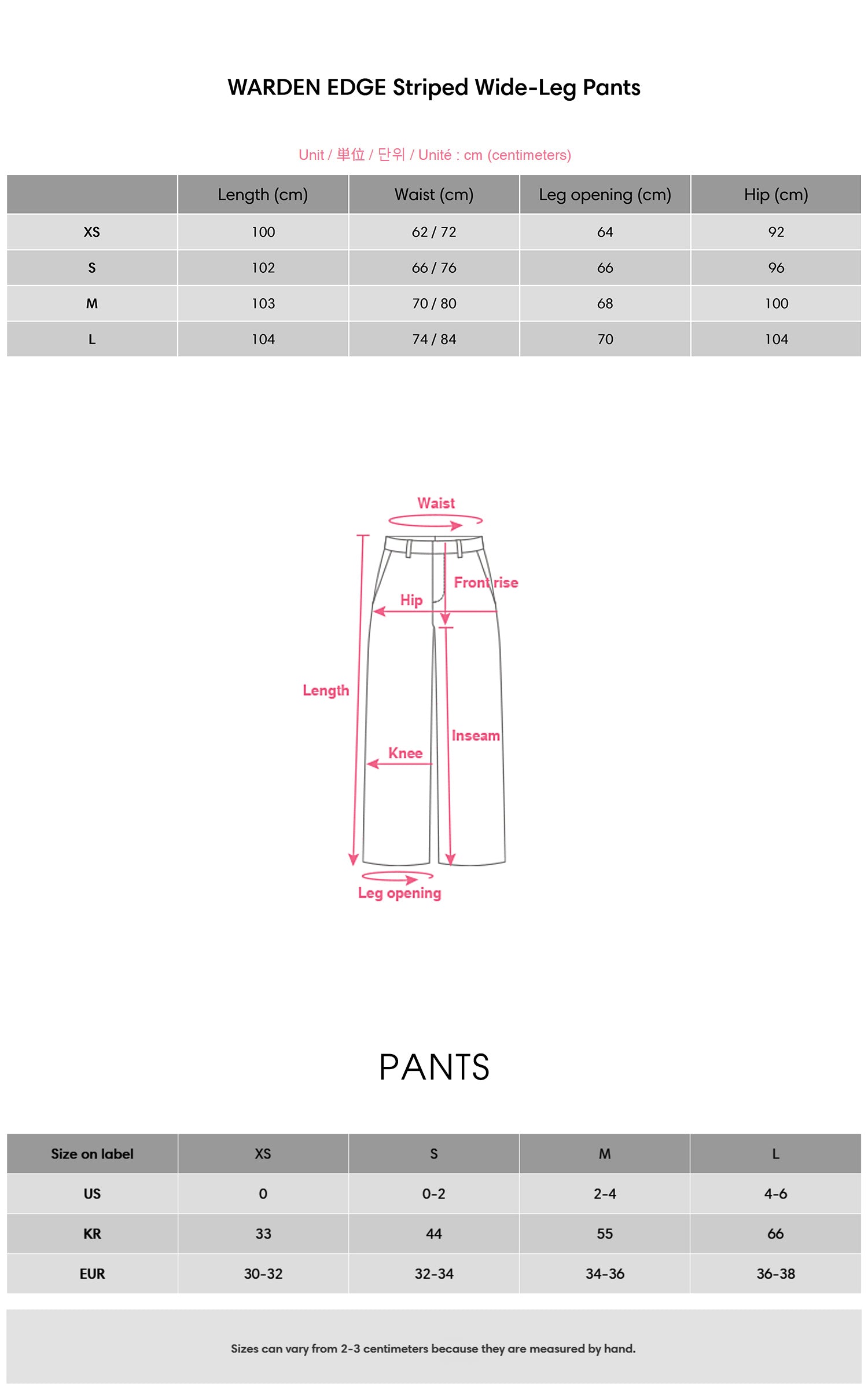 WARDEN EDGE Striped Wide-Leg Pants - PINKPARKS