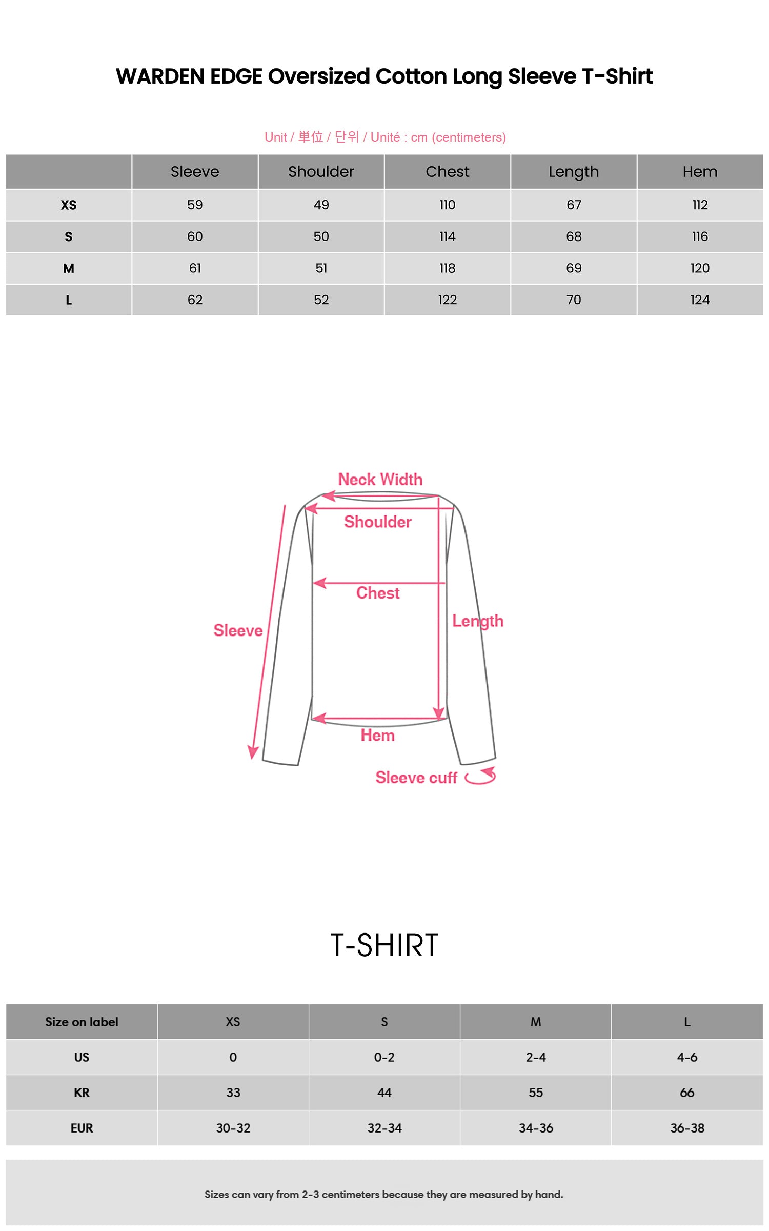 WARDEN EDGE Oversized Cotton Long Sleeve T-Shirt