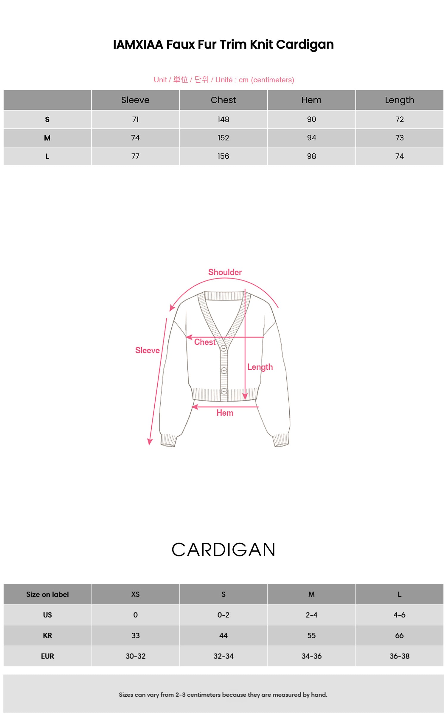 IAMXIAA Faux Fur Trim Knit Cardigan