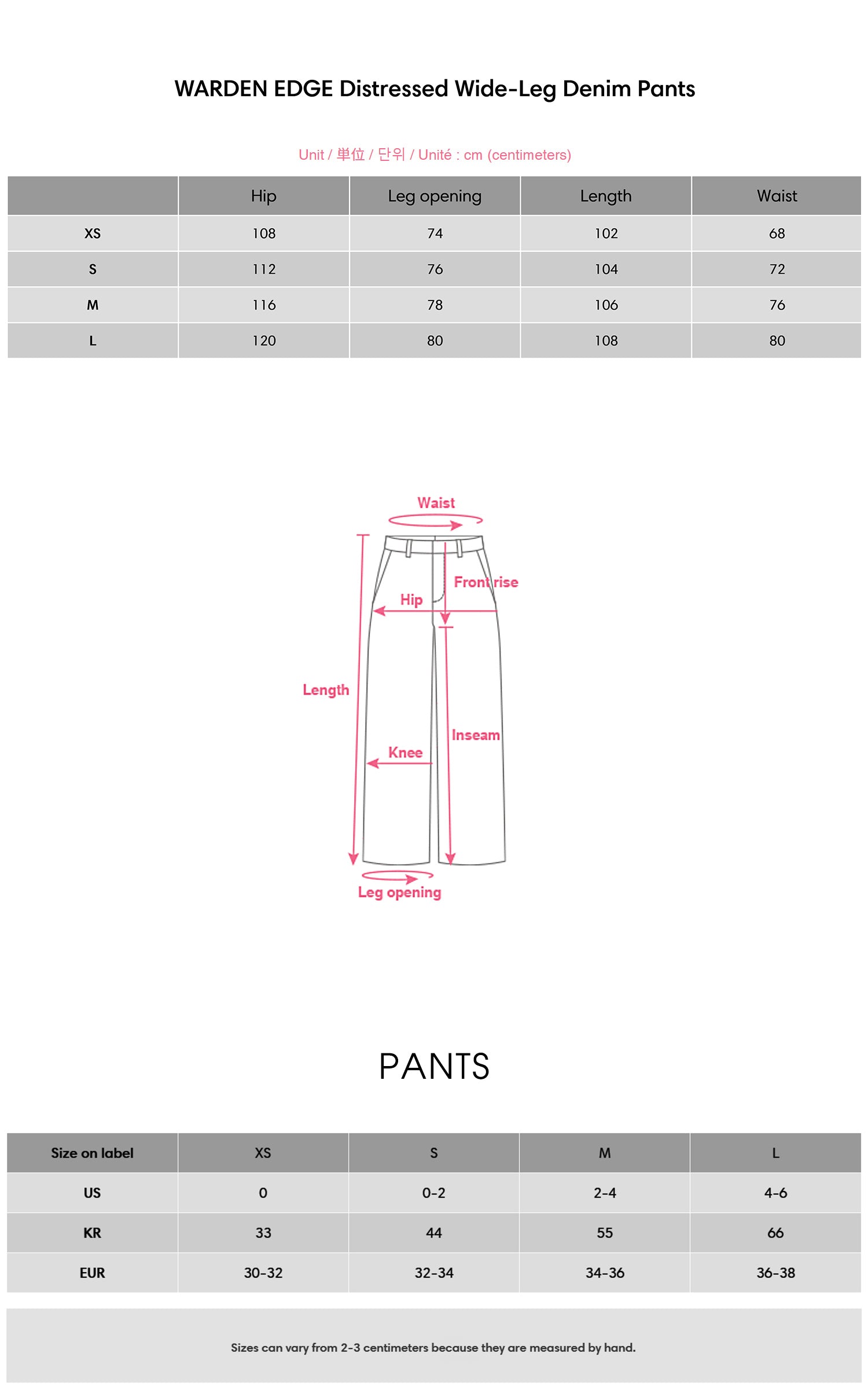 WARDEN EDGE Distressed Wide-Leg Denim Pants - PINKPARKS