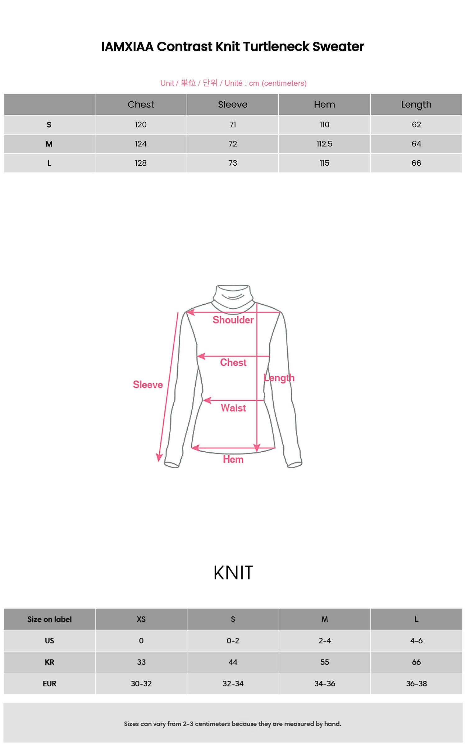 IAMXIAA Contrast Knit Turtleneck Sweater