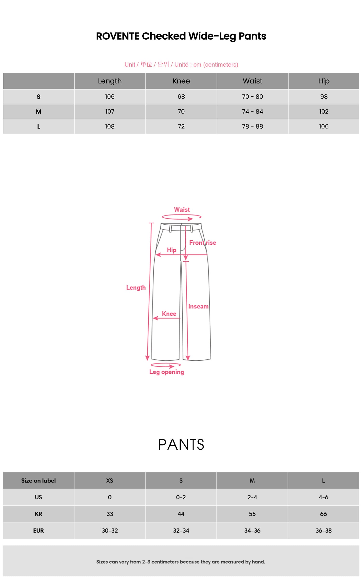 ROVENTE Checked Wide-Leg Pants