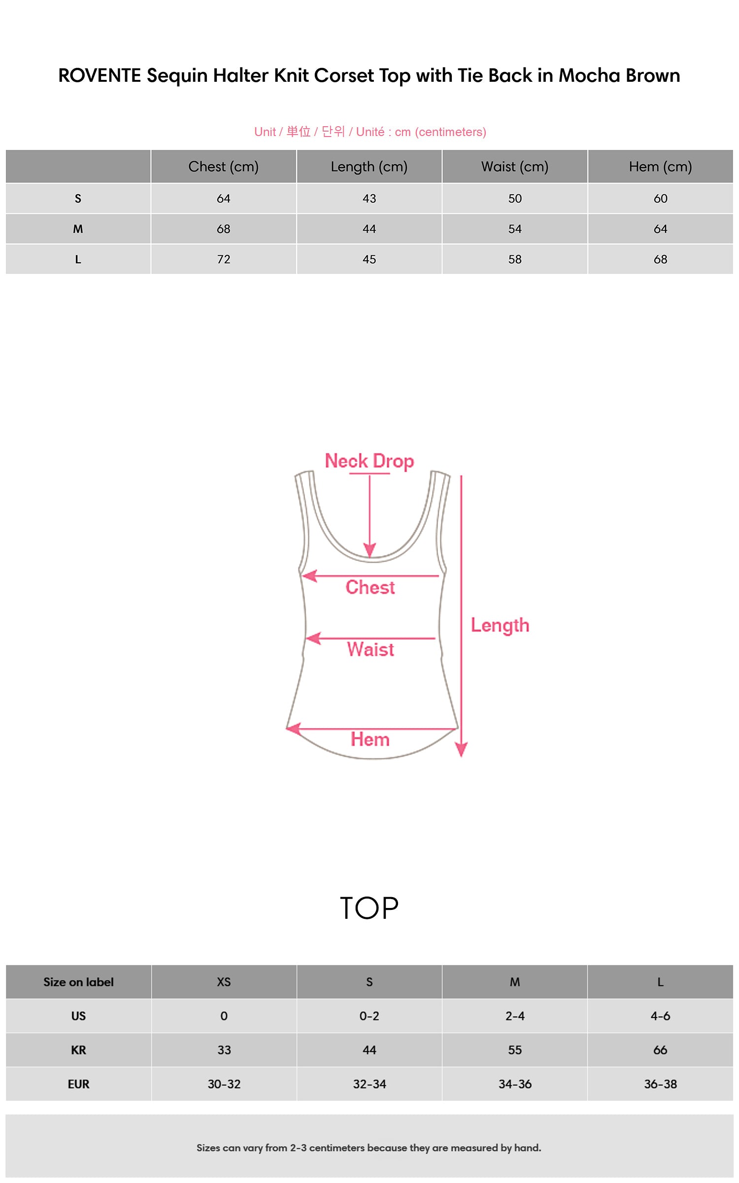 ROVENTE Sequin Halter Knit Corset Top with Tie Back in Mocha Brown - PINKPARKS