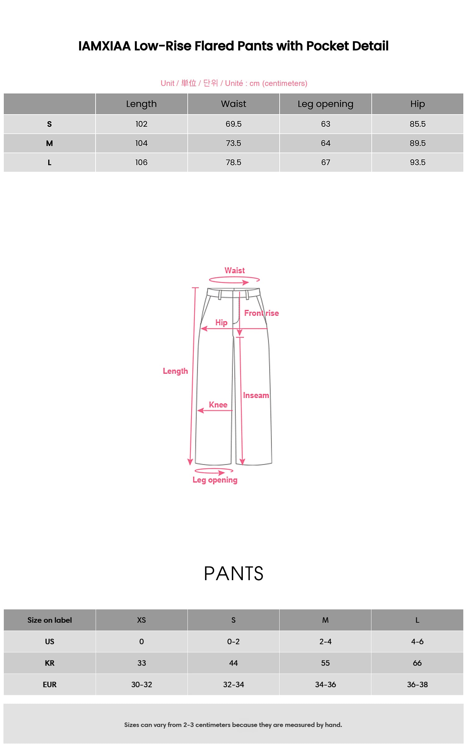 IAMXIAA Low-Rise Flared Pants with Pocket Detail
