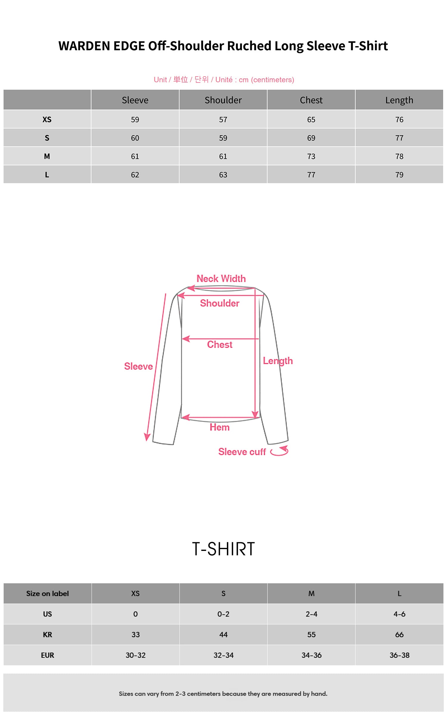 WARDEN EDGE Off-Shoulder Ruched Long Sleeve T-Shirt