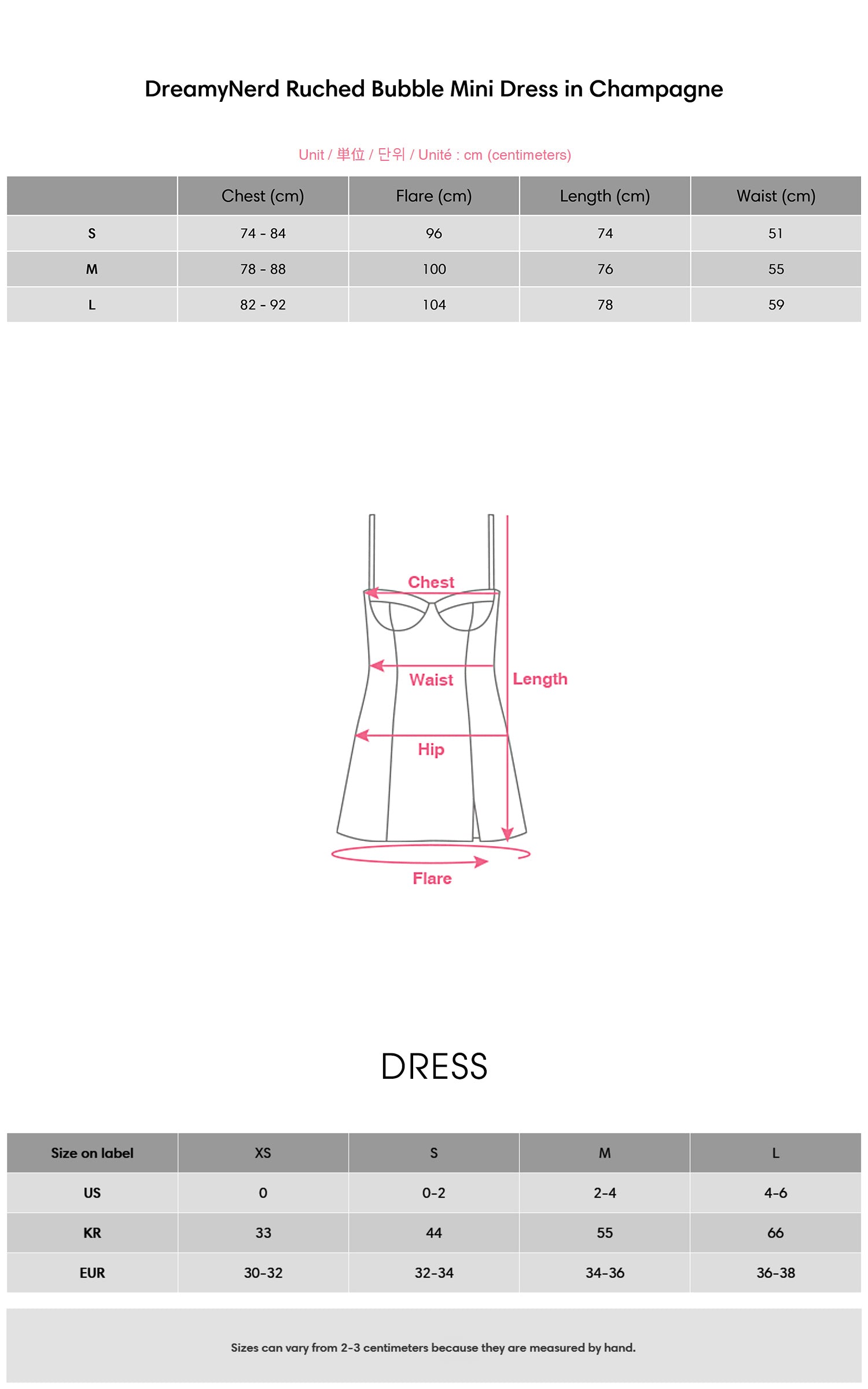 DreamyNerd Ruched Bubble Mini Dress in Champagne - PINKPARKS