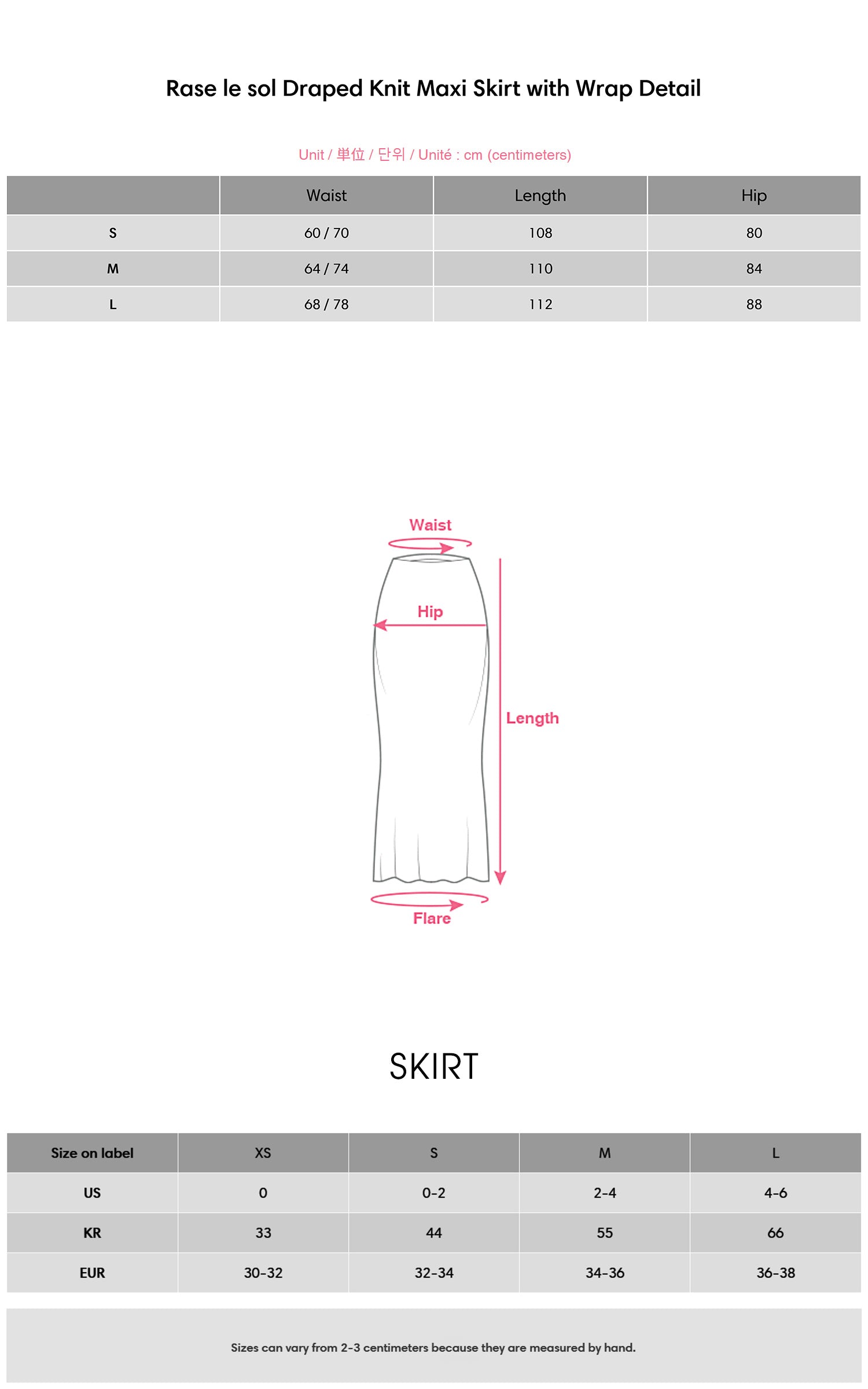 Rase le sol Draped Knit Maxi Skirt with Wrap Detail
