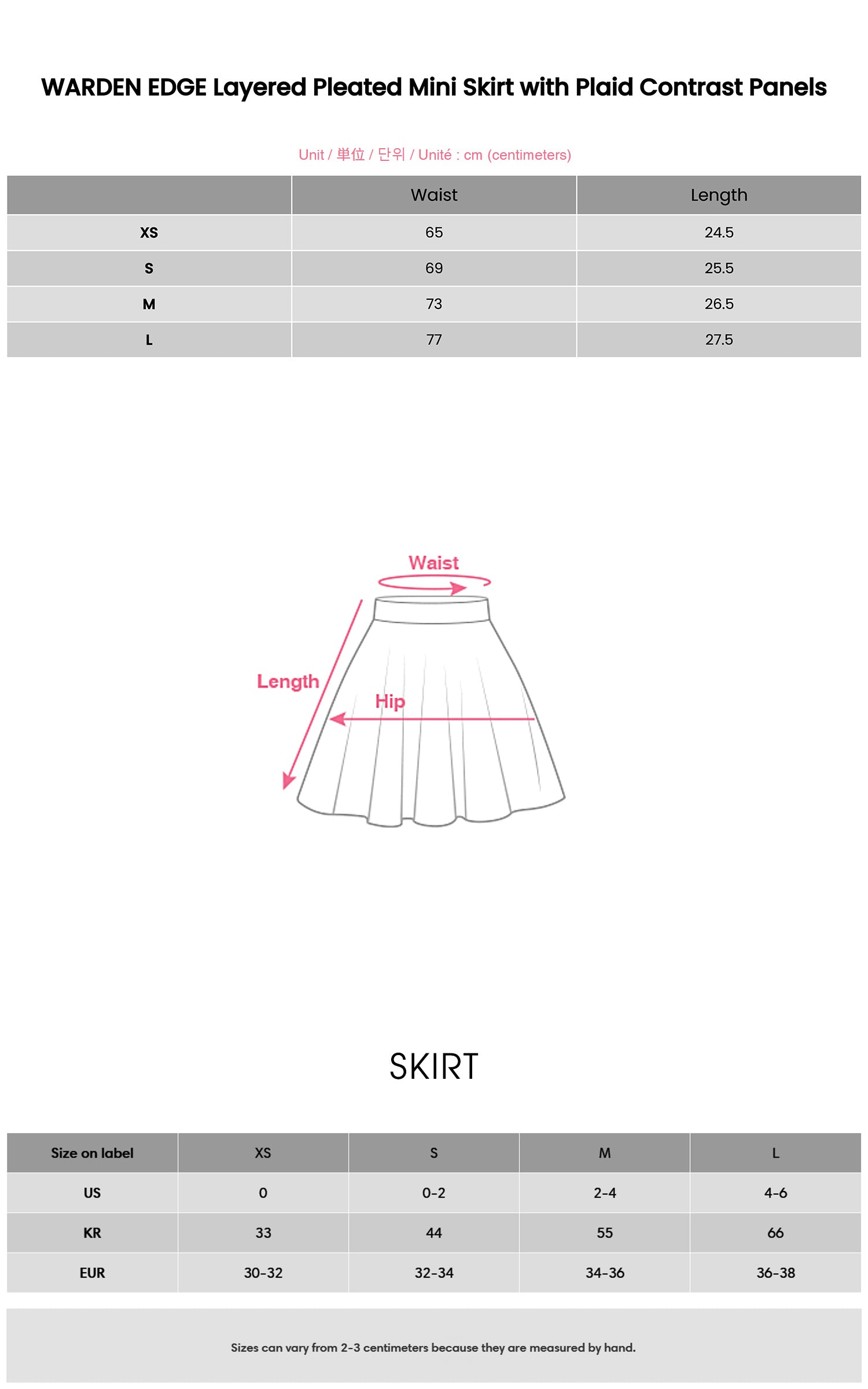 WARDEN EDGE Layered Pleated Mini Skirt with Plaid Contrast Panels