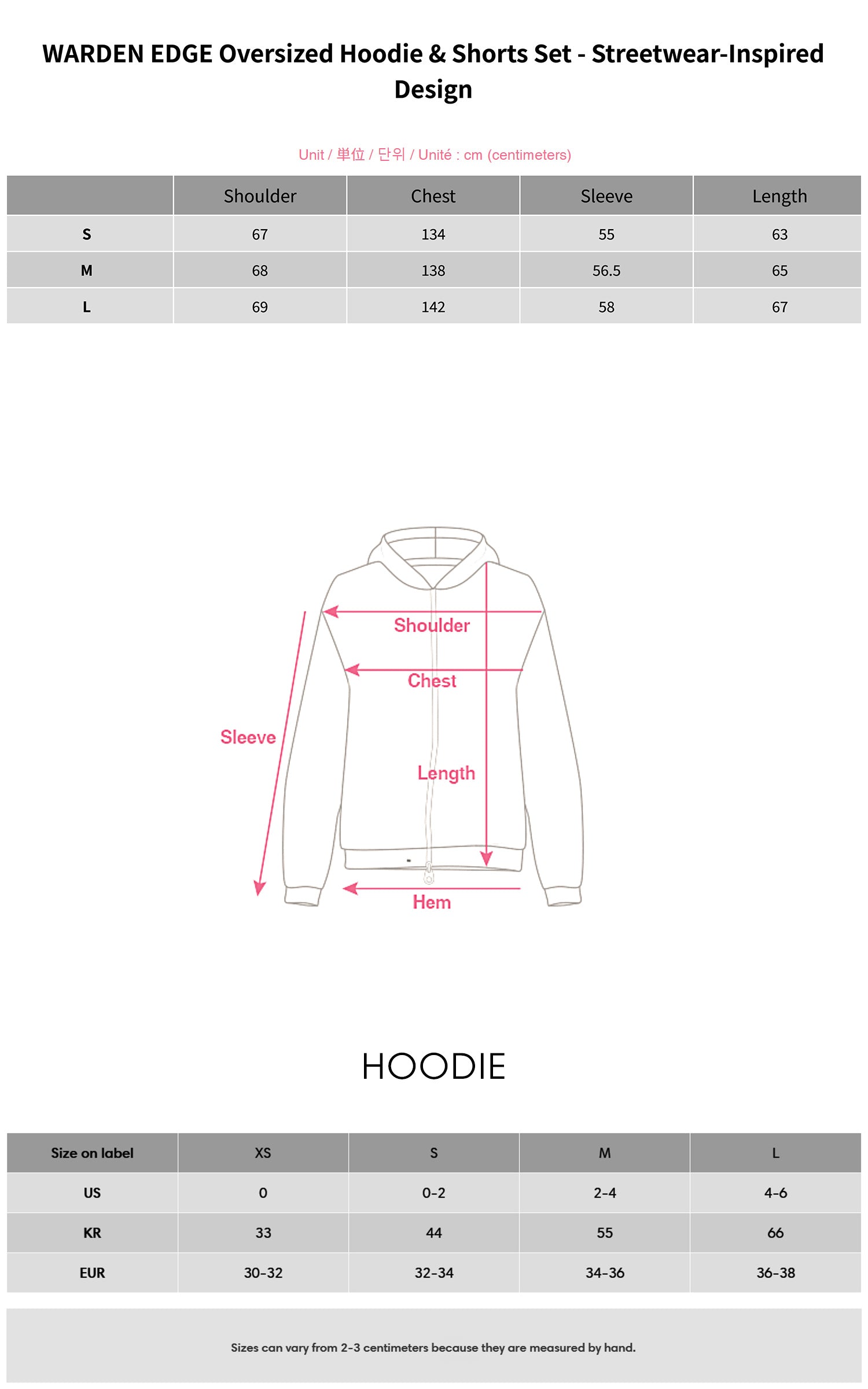 WARDEN EDGE オーバーサイズニットフーディー＆ショーツセット