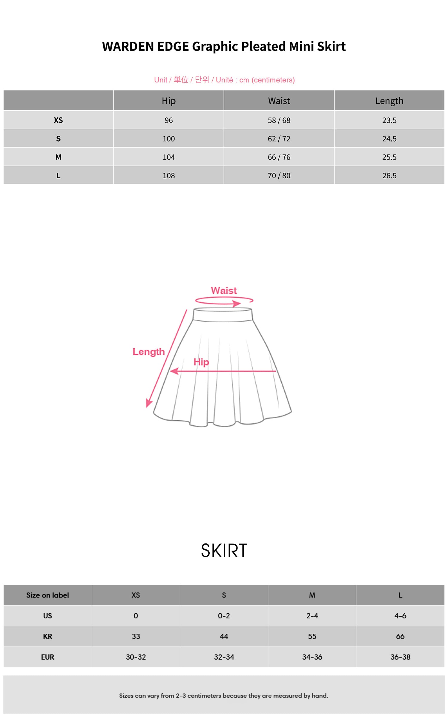 WARDEN EDGE Graphic Pleated Mini Skirt