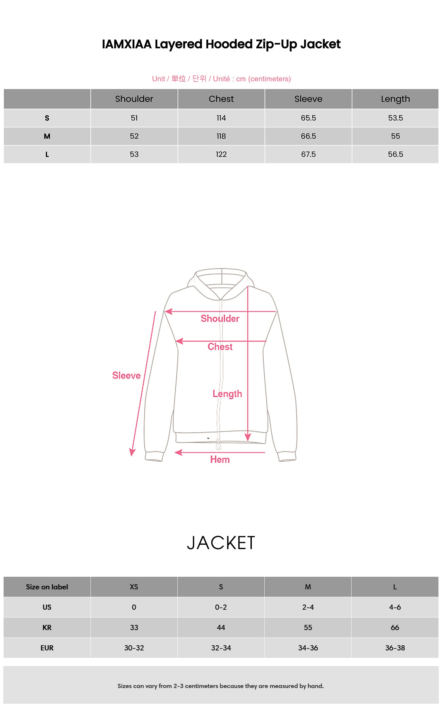 IAMXIAA Layered Hooded Zip-Up Jacket