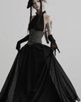 DOINDULGE Gathered Halter Corset Maxi Dress