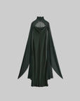DOINDULGE Slip Maxi Dress Mesh Cape Set