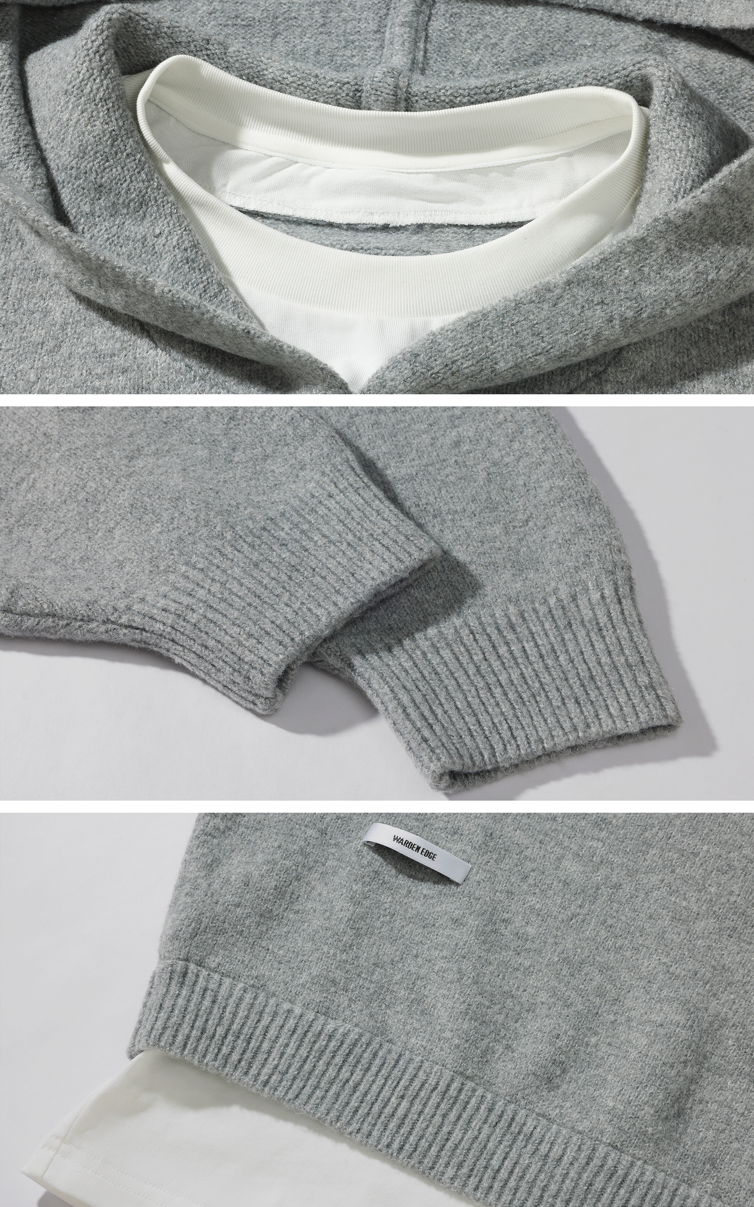 WARDEN EDGE Knit Hoodie &amp; Shorts Set
