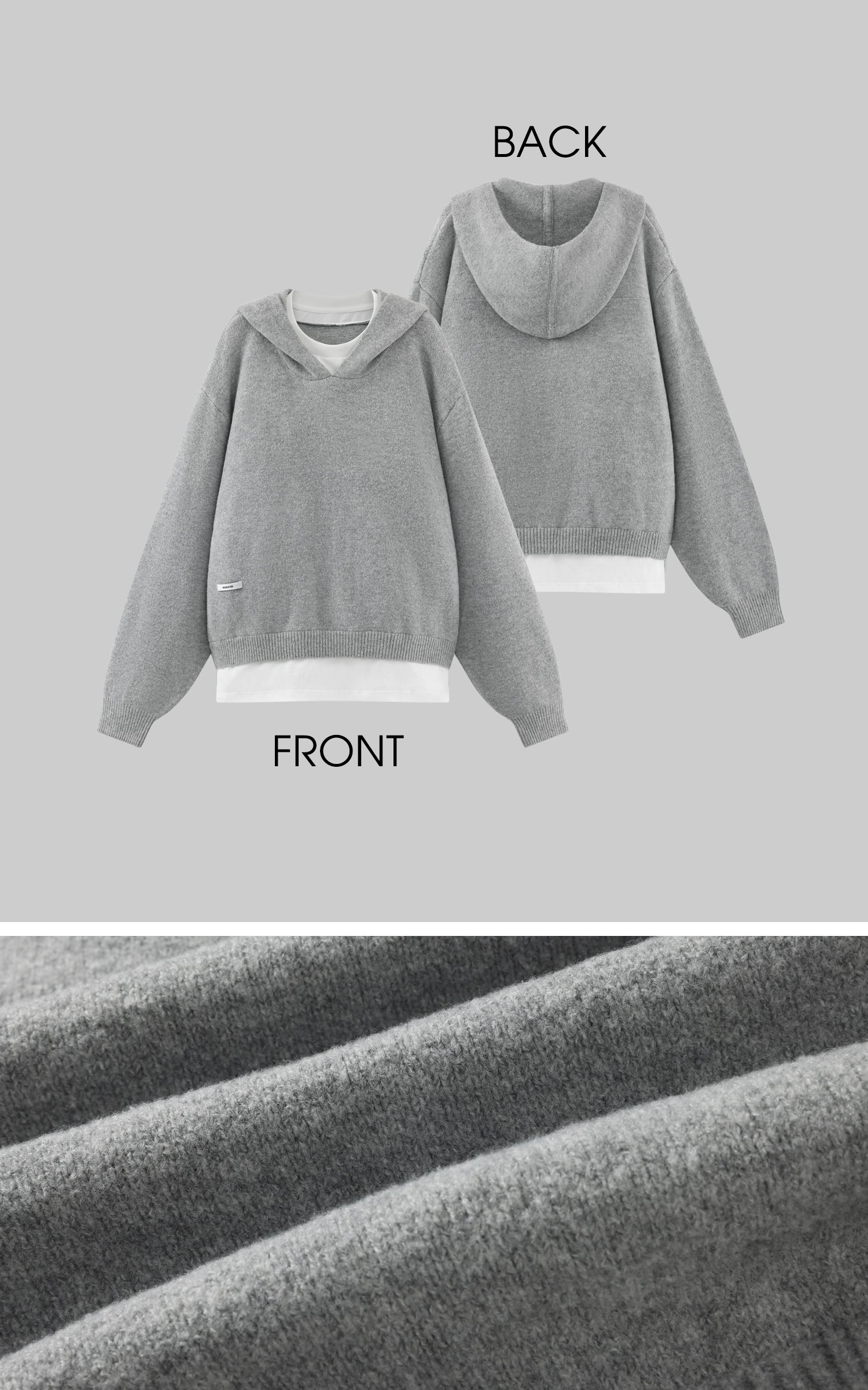 WARDEN EDGE 니트 후디 &amp; 반바지 세트