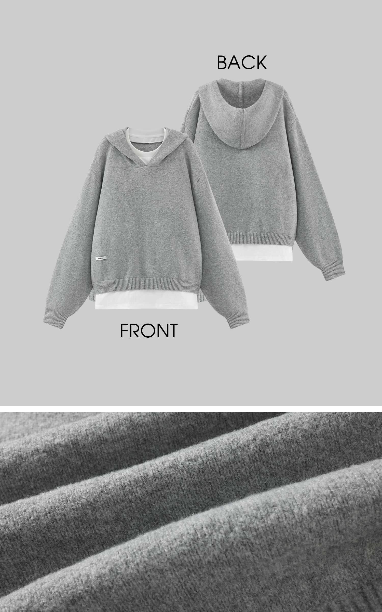 WARDEN EDGE Knit Hoodie &amp; Shorts Set