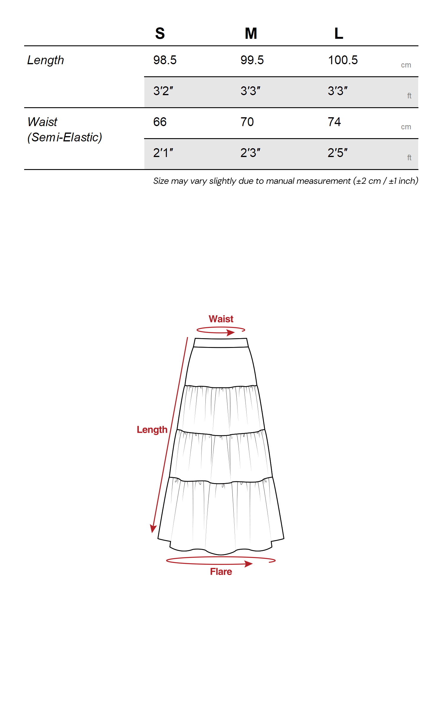 DOINDULGE Layered Ruffle Panel Maxi Skirt