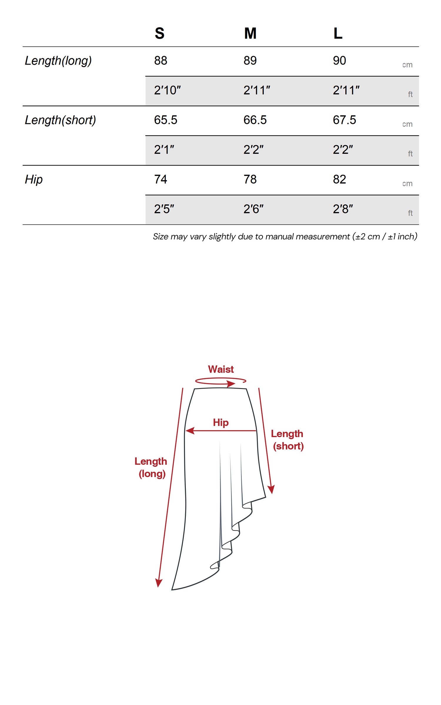 비대칭 셔링 미디 스커트