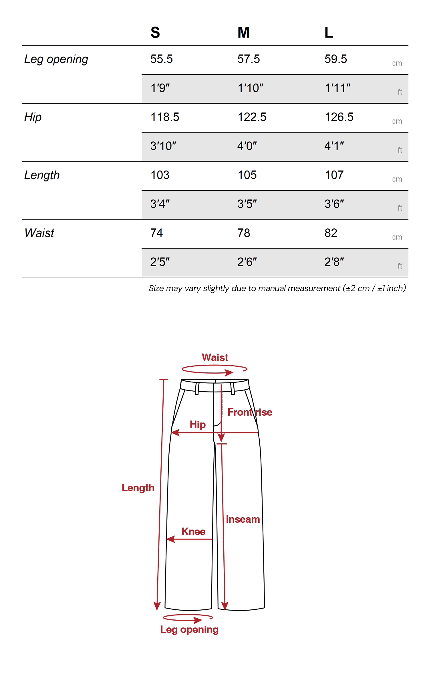 IAMXIAA 골지 와이드 레그 캐주얼 팬츠