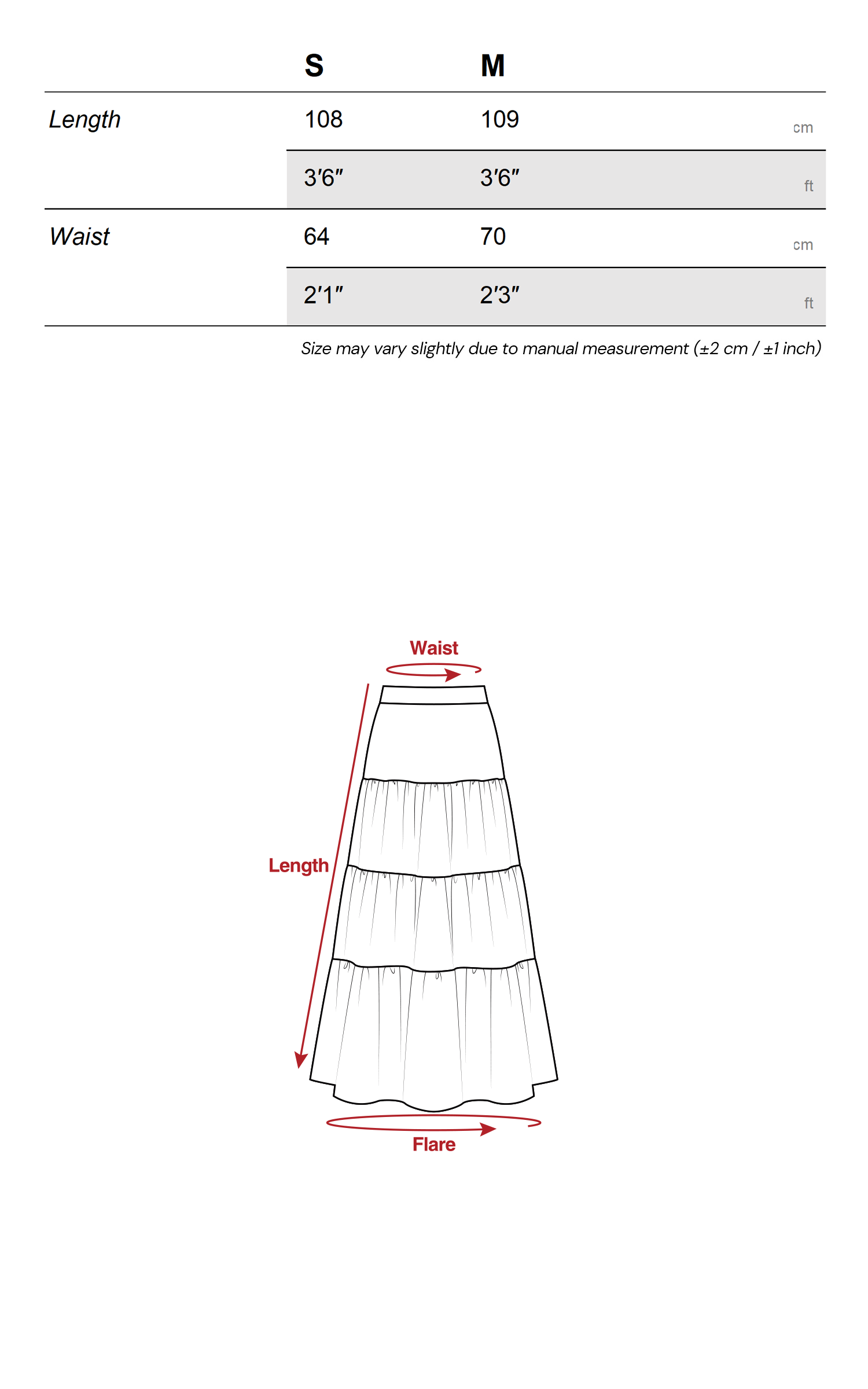 DOINDULGE Textured Tiered Maxi Skirt with Embroidery &amp; Smocked Waist