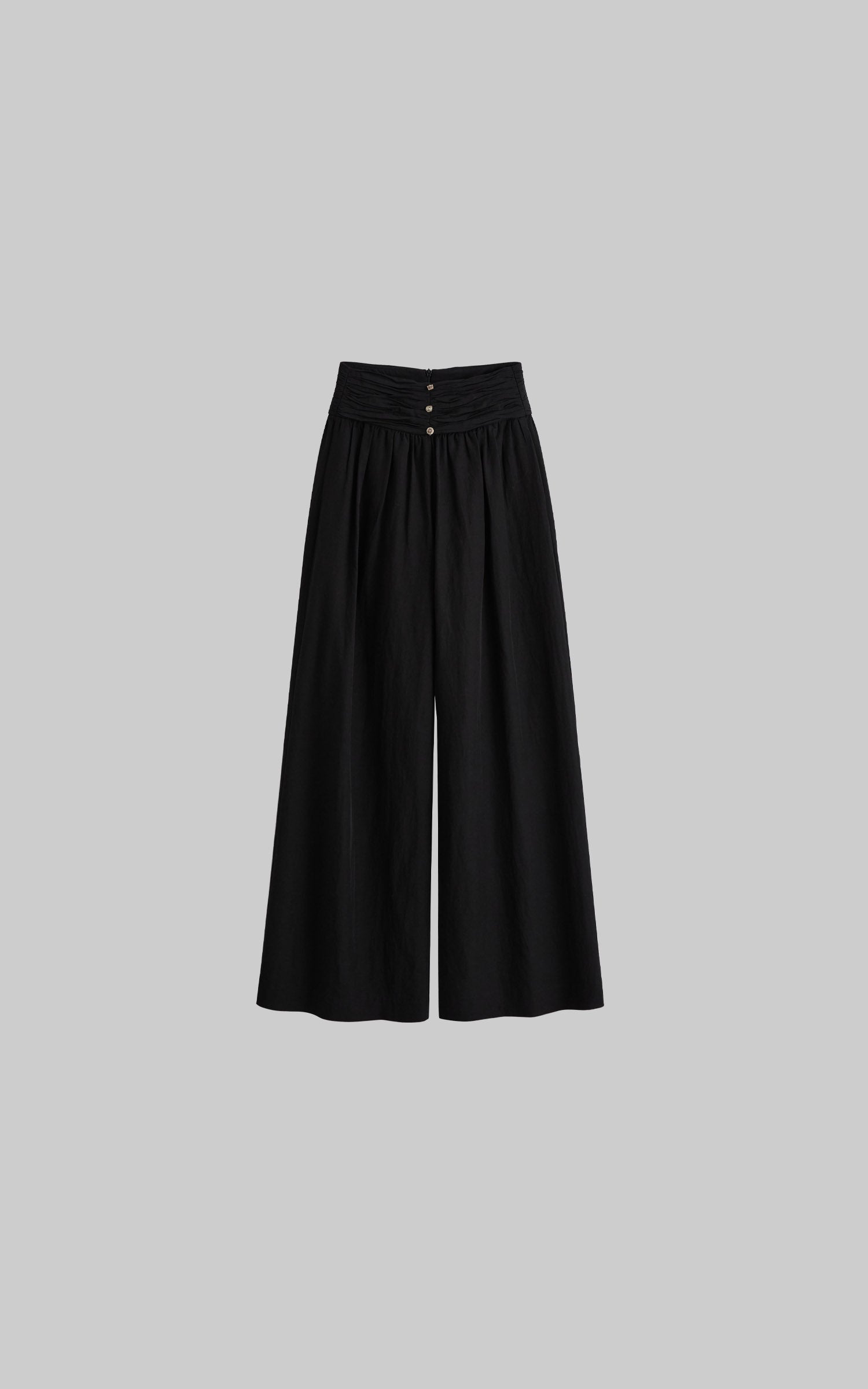 DOINDULGE Wide Leg Gathered Waist Pants