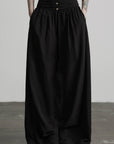 DOINDULGE Wide Leg Gathered Waist Pants