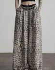 DOINDULGE Beaded Waist Wide Leg Pants